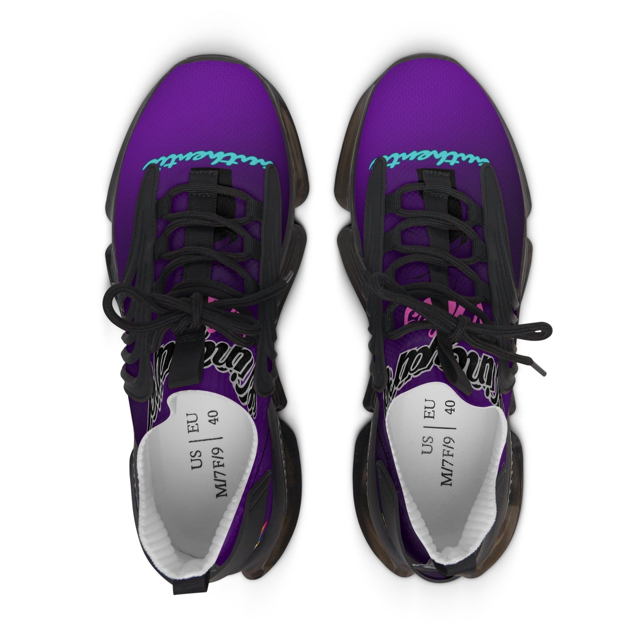 Vineyard Vibes Tropical Purple - Women's Mesh Sneakers